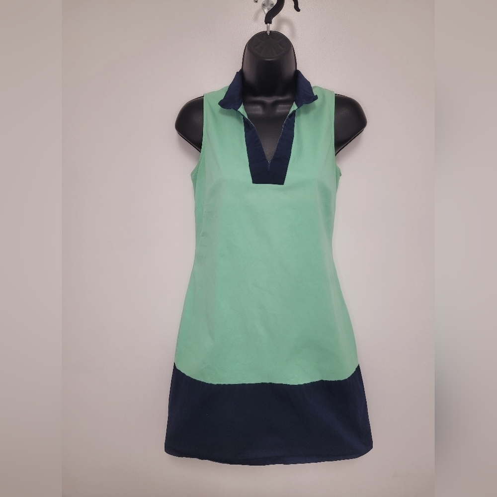 STS Sail to Sable Cotton Blend Shift Dress Color Block sz XS